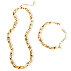 Nihao Wholesale Fashion Solid Color Titanium Steel Plating Bracelets Earrings Necklace