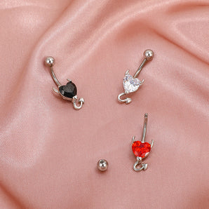 Nihao Wholesale Fashion Heart Copper Plating Belly Ring