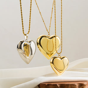 Nihao Wholesale Basic Simple Style Heart Shape Stainless Steel Water Plating Jewelry Accessories