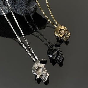 Nihao Wholesale Gothic Skull Alloy Three-dimensional Unisex Pendant Necklace