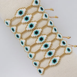 Nihao Wholesale Retro Devil'S Eye Glass rope Women'S Bracelets