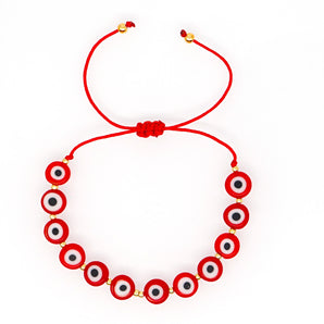 Nihao Wholesale Fashion Devil'S Eye Glass Knitting Unisex Bracelets