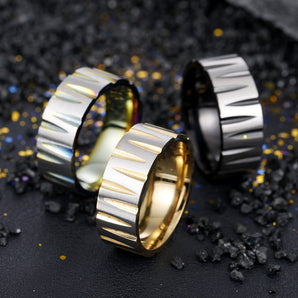 Nihao Wholesale Hip-Hop Geometric Stainless Steel Plating Men'S Rings
