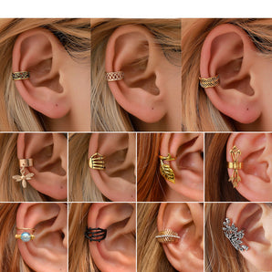 Nihao Wholesale Jewelry Retro Geometric Artificial Gemstones Plating Earrings