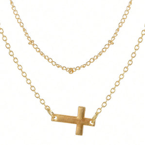 Nihao Wholesale Simple Style Cross Alloy Women's Necklace