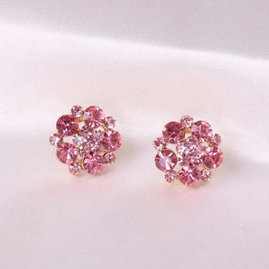 Nihao Wholesale Retro Geometric Diamond Alloy Artificial Gemstones Earrings Ear Studs