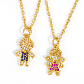 Nihao Wholesale Fashion Cartoon Character 18K Gold Plated Necklace In Bulk