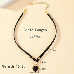 Nihao Wholesale Lady Classic Style Heart Shape Alloy Plating 14K Gold Plated Women's Choker