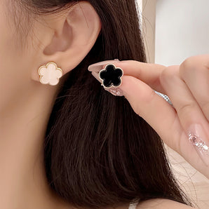 Nihao Wholesale Jewelry Simple Style Flower Alloy Gold Plated Plating Ear Studs