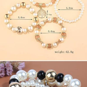 Nihao Wholesale Vacation Starfish Artificial Pearl Alloy Wholesale Bracelets