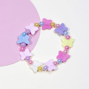 Nihao Wholesale Simple Style Butterfly Arylic Imitation Pearl Kid'S Bracelets