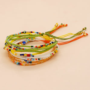 Nihao Wholesale Simple Style Color Block Glass Wholesale Bracelets
