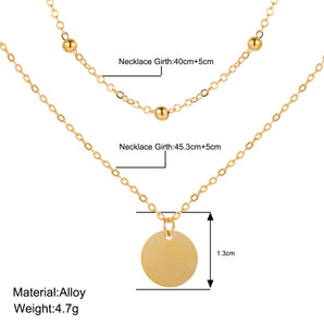 Nihao Wholesale Basic Round Alloy Plating Women's Pendant Necklace