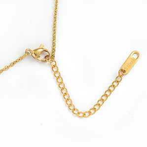 Nihao Wholesale fashion simple titanium steel sun-shaped necklace plated 14K gold clavicle chain