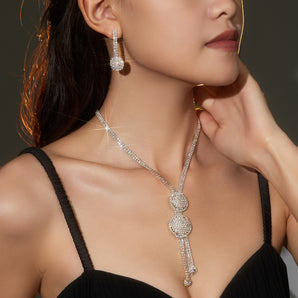 Nihao Wholesale Elegant Romantic Color Block Alloy Inlay Rhinestones Women's Jewelry Set