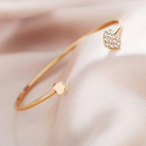 Nihao Wholesale new creative retro simple diamond heart-shaped bracelet