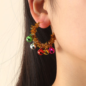 Nihao Wholesale 1 Pair Sweet Bell Handmade Metal Earrings