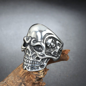 Nihao Wholesale Commute Skull Titanium Steel Stoving Varnish Men'S Rings