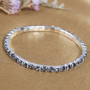 Nihao Wholesale Shiny Round Ferroalloy Inlay Rhinestones Women'S Bracelets