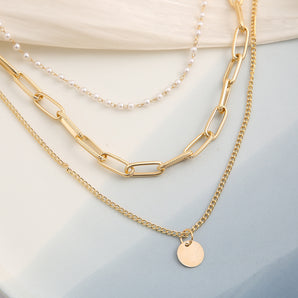 Nihao Wholesale Fashion Geometric Imitation Pearl Alloy Wholesale Necklace