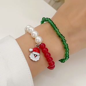 Nihao Wholesale Fashion Santa Claus Beaded Wholesale Bracelets