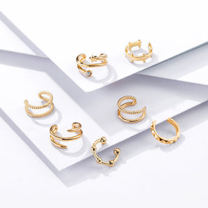 Nihao Wholesale Jewelry Basic C Shape Star Alloy Zircon Plating Ear clips