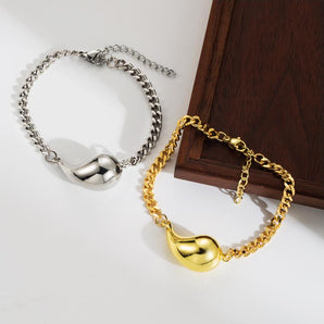 Nihao Wholesale Casual Basic Water Droplets Copper Plating 18K Gold Plated Bracelets