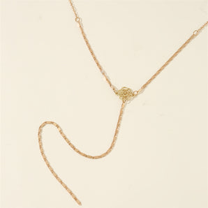 Nihao Wholesale Elegant Simple Style Flower Alloy Chain Women's Long Necklace