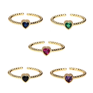 Nihao Wholesale Fashion Heart Metal Diamond Artificial Gemstones Women'S