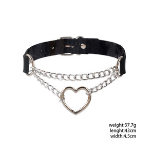 Nihao Wholesale Retro heart-shape leather necklace wholesale