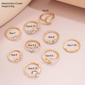 Nihao Wholesale Simple Style Classic Style Solid Color Alloy Inlay Zircon Women's Rings