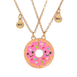 Nihao Wholesale Cartoon Style Donuts Alloy Plating Kid'S Pendant Necklace