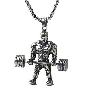 Nihao Wholesale Simple weightlifting men stainless steel necklace wholesale