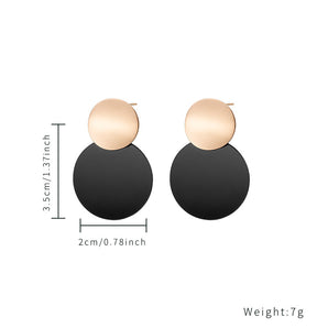 Nihao Wholesale 1 Pair Casual Cute Simple Style Color Block Plating Stainless Steel Arylic Rose Gold Plated Drop Earrings