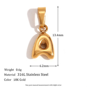 Nihao Wholesale Basic Simple Style Classic Style Letter Stainless Steel Plating 18K Gold Plated Charms Jewelry Accessories