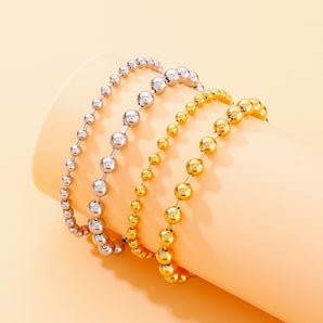 Nihao Wholesale new simple hollow round bead stainless steel bracelet wholesale
