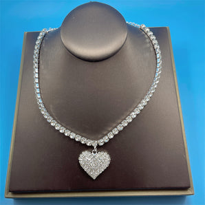 Nihao Wholesale Fashion Heart Rhinestone Women'S Necklace