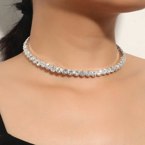 Nihao Wholesale Women's Fashion Round Beads Diamond Necklace