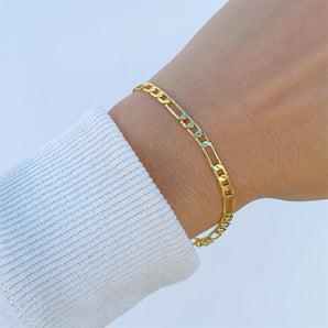 Nihao Wholesale Fashion Chain Stainless Steel Gold Plated Bracelet Wholesale Jewelry