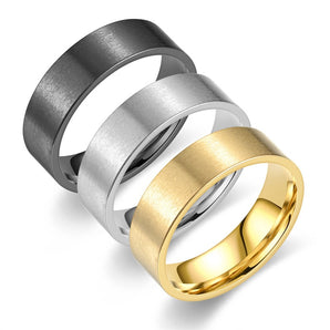 Nihao Wholesale Casual Solid Color Titanium Steel Plating 18K Gold Plated Men's Rings