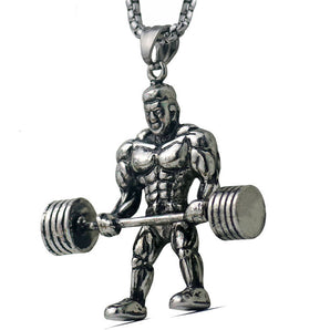 Nihao Wholesale Simple weightlifting men stainless steel necklace wholesale