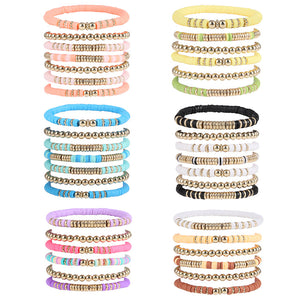 Nihao Wholesale Fashion Geometric soft clay Plating Unisex Bracelets 1 Set