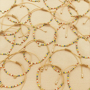Nihao Wholesale Fashion Letter Seed Bead Knitting Women'S Bracelets