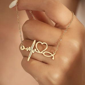 Nihao Wholesale Simple Style Heart Shape Alloy Plating Women's Pendant Necklace