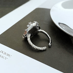 Nihao Wholesale Fashion Heart Shape Alloy Inlay Zircon Women'S Open Ring