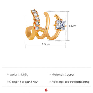 Nihao Wholesale Jewelry Simple Style Geometric Copper Artificial Gemstones Plating Earrings